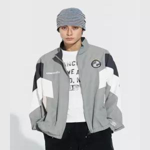 엄브로 HBL OG 컬러블럭 스탠넥 바람막이 자켓 그레이 UR221CJK56 6241987
