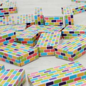 페이버 벽돌블록 50PCS 벽돌장난감 종이벽돌블럭 쌓기블럭 쌓기블록 집콕놀이