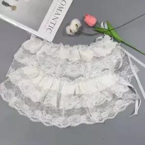 주름 레이스 레이어드 스커트 랩