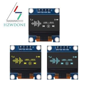 아두이노용 OLED 디스플레이 모듈, SSD1306 I2C SPI 시리얼, 128x64 4 핀 옐로우 블루 화이트 헤더 납땜, 0