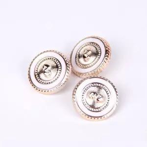 가디건 금장단추 원형 화이트 21mm