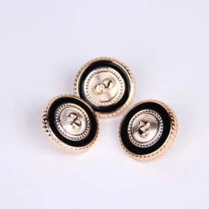 가디건 금장단추 원형 블랙 21mm