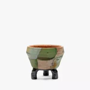 퀼트 디자인 다육 식물 화분 미니 인테리어 12x11cm