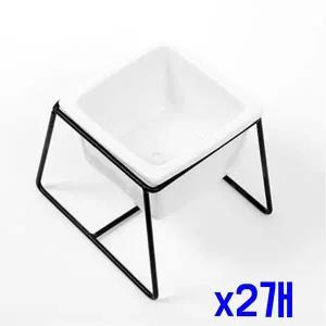 TBZ 인테리어 도자기 미니화분(블랙 스탠드) x2개