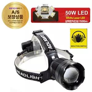 낚시 캠핑용 LED 충전식 줌 헤드랜턴 라이트 후레쉬 등산전등 모자렌턴 야간산행서치