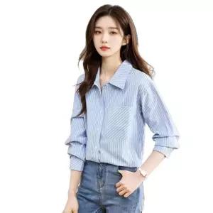 [라일리여성의류] Rly 봄가을 여자 카라 스트라이프 블라우스