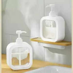 욕실 투명 디스펜서 샴푸통 세제용기 리필통 500ml 펌프 핸드워시
