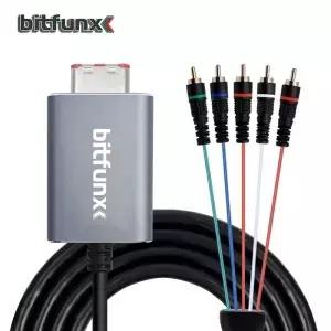 Bitfunx 컴포넌트 비디오 5RCA YPbPr 케이블 Nintendo GameCube NGC 디지털 AV 출력 고품질 이미지