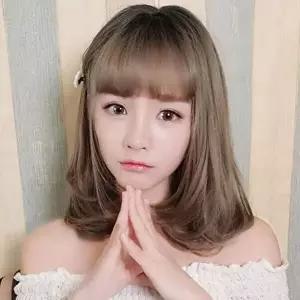 여자가발 통가발 웨이브 긴머리 전체 인모 단발 내츄럴 여성 중단발-WFOGBGV