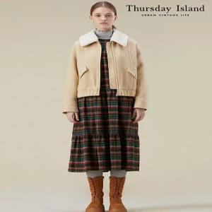 [써스데이아일랜드][Thursday Island] 부클 카라 모직 보머 자켓(T238MJP231W)