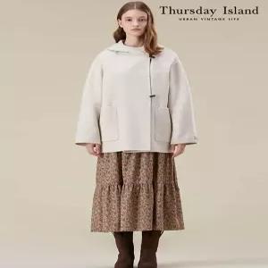 [써스데이아일랜드][Thursday Island] 후드 핸드메이드 더블 코트(T238MCT241W)