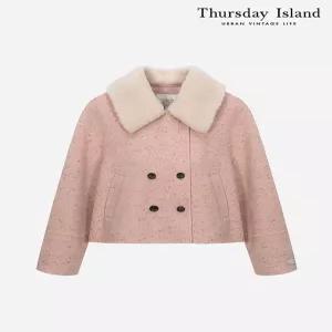[써스데이아일랜드][Thursday Island] 덤블 카라 탈부착 숏코트(T238MCT235W)