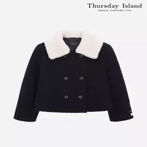 [써스데이아일랜드][Thursday Island] 덤블 카라 탈부착 숏코트(T238MCT236W)