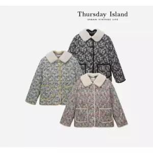[써스데이아일랜드][Thursday Island] 덤블 카라 패턴 퀼팅 점퍼(T238MJP301W)