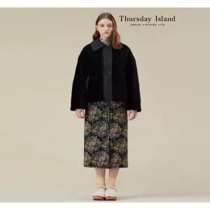 [써스데이아일랜드][Thursday Island] 타소재 배색 퍼 자켓(T238MLT301W)