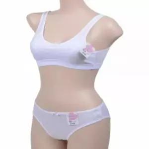 [라일리여성언더웨어] Rly DC 순면 흰색 깔끔한 스포츠브라세트 10대