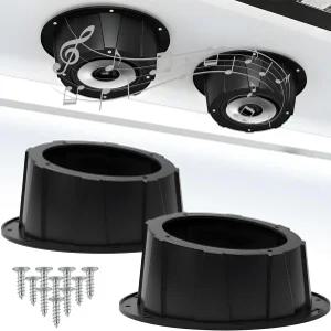 Dubbs 하드웨어 2PCS x 6.5 스피커 포드 UTV RV 자동차 보트 트렁크 트레일러 미리 드릴링된 구멍이 있는