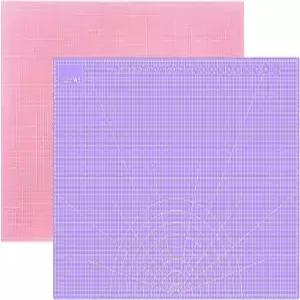 양면 재봉 셀프 힐링 커팅 매트 24 x 36 인치 공예 및 원단용 A1 사이즈 보라색 분홍색 디자인