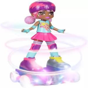 JAKKS 퍼시픽 록 N 롤러스케이트 인형 라이트닝 루나 리모컨 - 음악과 스케이트 연주 10인치 높이