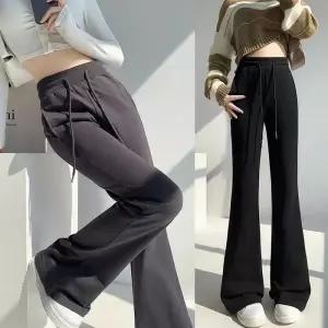 [라일리여성의류] Rly 여성 하이웨스트 부츠컷 밴딩 나팔바지 플레어핏