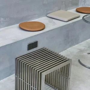 스텐 웨이팅 벤치 아파트 대기 야외 의자 공원 120x40x42cm 평의자
