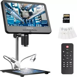 Andonstar AD210 10.1인치 LCD 디지털 현미경 전자 수리용 납땜 빛이 있는 오류 동전용 코인 카메라 전체
