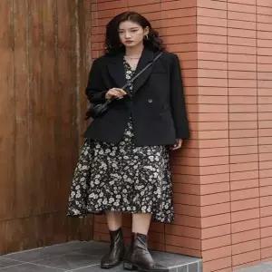 [오르토]롱원피스 플라워 쉬폰 셔링 허리끈 프린트 홈웨어 파티룩