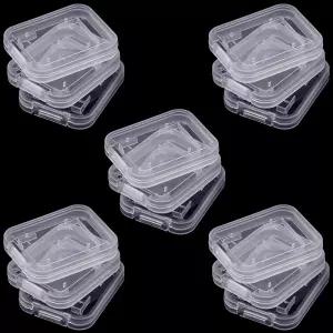 NUOMI 15Pcs SD/SDHC 메모리 카드 케이스 홀더 표준 플라스틱 보관함 투명 컴팩트