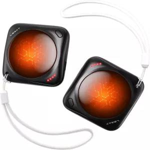 리랏 손난로 충전식 2팩 전기 재사용 가능한 휴대용 포켓 USB 남녀용 선물 실내 야외 하이킹 스키 캠핑