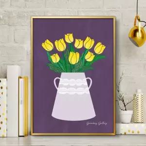 북유럽 꽃그림 액자 A3 VASE8