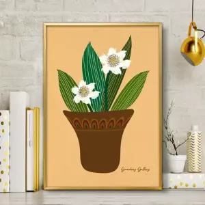 북유럽 꽃그림 액자 A3 VASE5