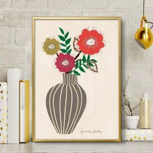 북유럽 꽃그림 액자 A3 VASE2