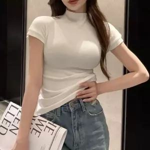나시티 반폴라 민소매 여성 여름 런닝 티셔츠 롱 나시