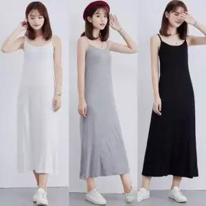이너 슬립 원피스 기본 무지 끈나시 여자 홈드레스
