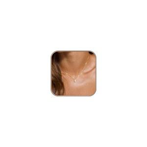 woman FUNEIA 다이아몬드 목걸이 선물 골드 에메랄드 큐빅 펜던트 어머니용 도금 탄생석 14K 지르코니아 woman 블루 그린 생일 주얼리용 다인티