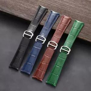 가죽시계줄 호환 악어 가죽 소가죽 시계줄 새로운 무늬 시계 스트랩 18mm 20mm 22mm 오메가 카르티에 탱크