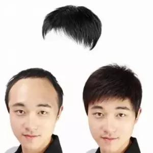 D 탑커버 남자가발(소형) O형 인모 정수리가발-WFOHU84