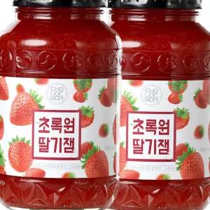 딸기잼 초록원 2kg(1kgx2병)