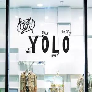 욜로YOLO(대형) 캘리그라피스티커 포인트스티커