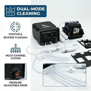 Epson L1800 L805 1390 XP600 DX6 i3200 프린트 헤드 Unclog Kit 용 6 채널 DTF UV 솔벤트 와셔 청소 기계