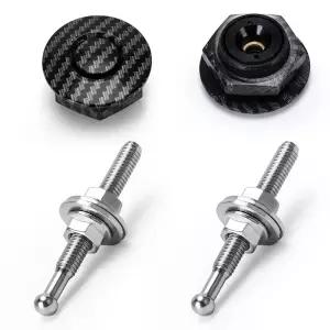 PTNHz 2pcs 1.25 유니버설 스타일 퀵 래치 범퍼 릴리스 패스너 푸시 버튼 빌렛 후드 핀 잠금 클립 키트