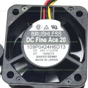 LZ Sanyo Denki 109P0424H6D13 이중 DC 24V 0.07A 40X40X20Mm 3선 서버 냉각 팬