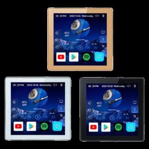 4인치 터치스크린 안드로이드 10 홈 오디오 극장 앰프 (WiFi 음악 플레이어, 벽걸이형 스테레오, 호텔용,