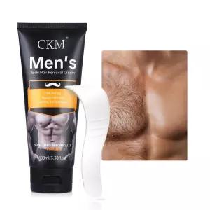 남성용 CKM 제모 크림 원치 않는 모발을 위한 모든 피부 타입에 적합한 무통 젤 스파툴라 포함 3.38 FL OZ