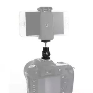 DSLR 카메라 핫슈 1/4 나사 볼헤드 마운트 LED 조명 마이크