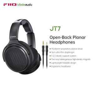 FiiO JT7 오버이어 평면형 마그네틱 오디오파일 헤드폰, 95x86mm 드라이버 디자인, 조절 가능한 헤드밴드,