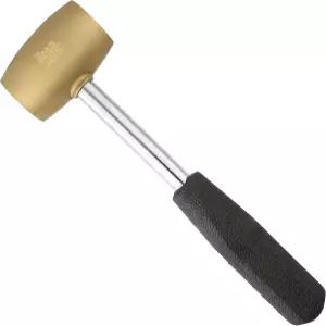 비드스미스 황동 헤드 망치 - 금속 요소 길이 10인치 2LB 38mm 면 두드리기 추격 및 가벼운 스탬핑을 위한