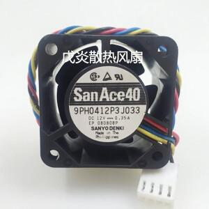 San Ace 40 4028 40MM 1U 2U 서버 팬 케이스 냉각 대용량 9PH0412P3J033 12V 0.35A 4핀