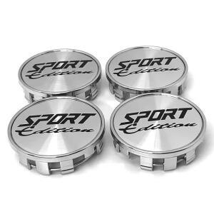 4pcs 스포츠 로고 54mm52mm-50mm 자동차 바퀴 림 허브 캡 휠 센터 Hubcap 방진 커버 블랙 크롬