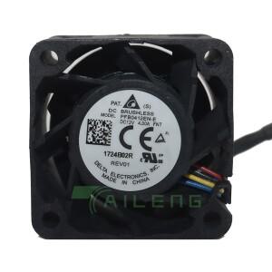 델타 전자 PFB0412EN-E 4 선 서버 냉각 선풍기, DC 12V, 4.00A, 40x40x28mm, 4cm, 40mm,
